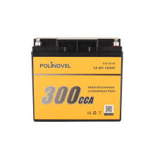 Polinovel 300CCA 12V 10Ah Rechargeable LiFePO4 Starting Lithium ion Motorcycle Battery